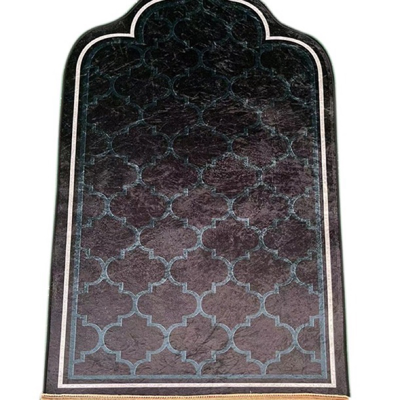 Sajadah Turki Premium Bentuk Kubah uk.70 x110cm / Sejadah Travel Bahan Silk Glossy Anti Selip