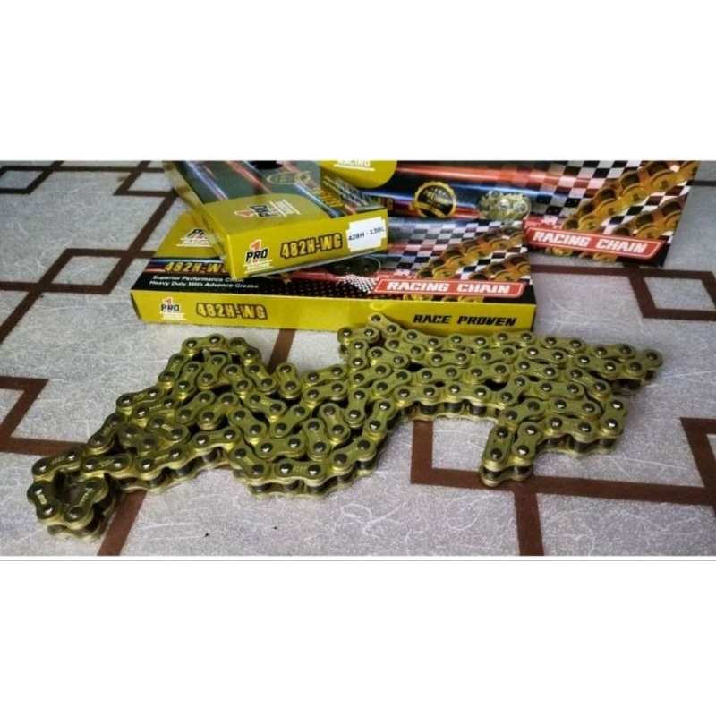 Rantai motor gold 428H - 130L rantai motor megapro GL sonic vixion MX king KLX CBR CRF vega pro 1 ra