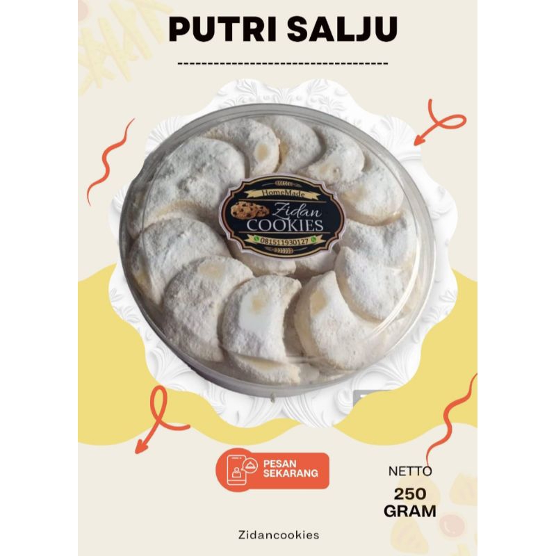 

Putri Salju Kemasan Toples 250 Gram/kue Kering Lebaran