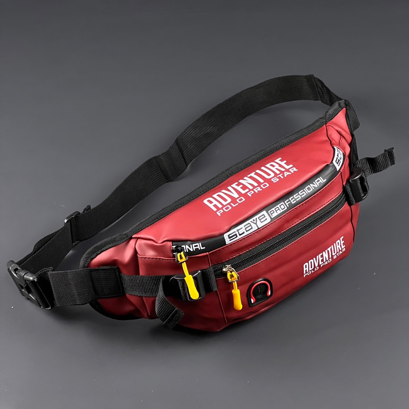 Waistbag/Tas Pinggang Tas Selempang ANTI AIR Terbaru Original ADVENTURE Polo Prostar Kualitas Import