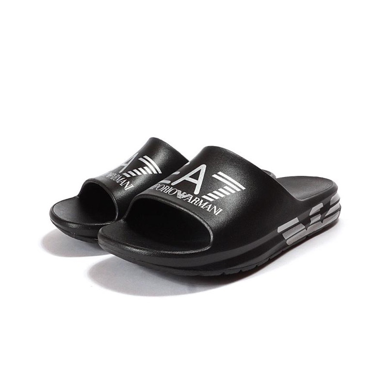 SANDAL SLIDES ARMANI EMPORIO EA7 BLACK ORIGINAL AUTHENTIC