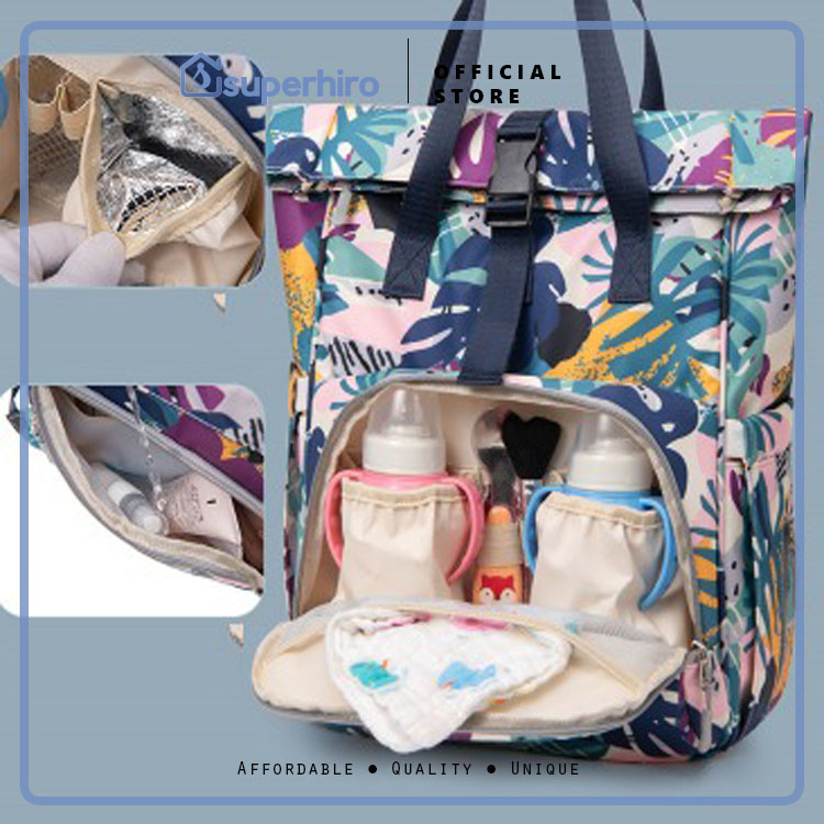 Tas Ransel Diaper Bag / Tas Susu Bayi Backpack Anti Air Soft Color