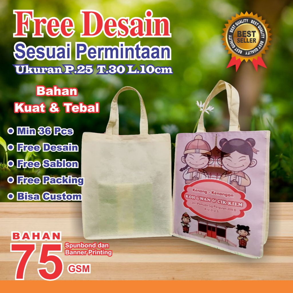 TAS JINJING BIMBEL / TAS PROMOSI BIMBEL AHE