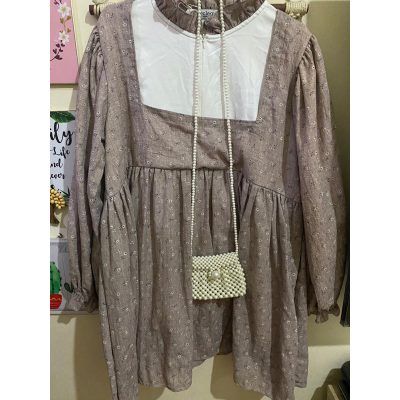 eclemix blouse rula top, haideeoin tunik one set blazer kotak kotak