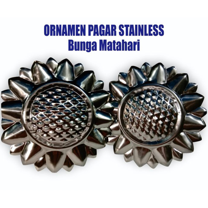 Ornamen Aksesoris Pagar Stainless | Bunga Matahari Stainless