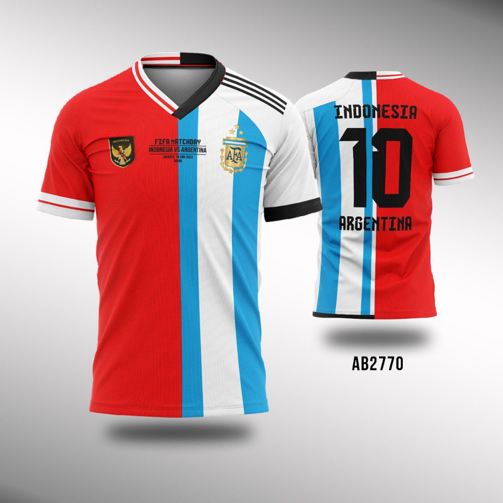 Kaos Jersey Indonesia vs Argentina AB2770