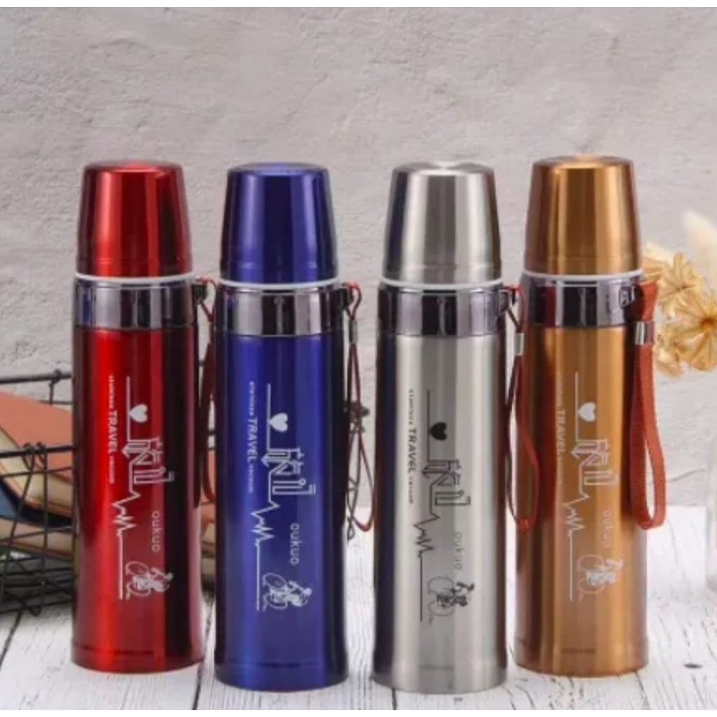 Termos-Tumbler Travel 750ML Vacuum Flask Stainless Steel-Botol Air Minum Tahan Panas&amp;Dingin Bahan Berkualitas Model Travel