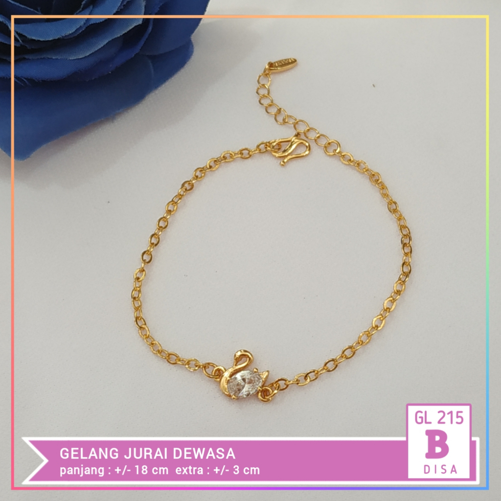 Gelang xuping gelang dewasa rantai mata bulat love perhiasan lapis emas GL 215