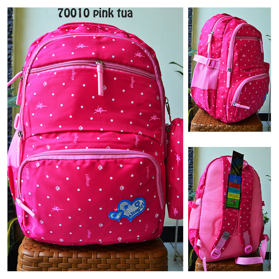 Tas Sekolah Anak SD Perempuan Tas Ransel Import Silver Girl by Alto Ori