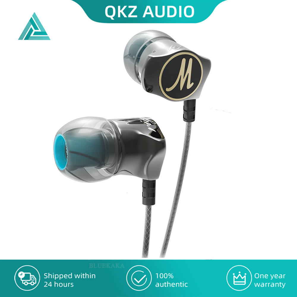 QKZ DM7 Earphone with Mic Sport Running Fashion In-ear Diamond Gaming Headset Wired Jack 3.5mm HIFI Music Bass