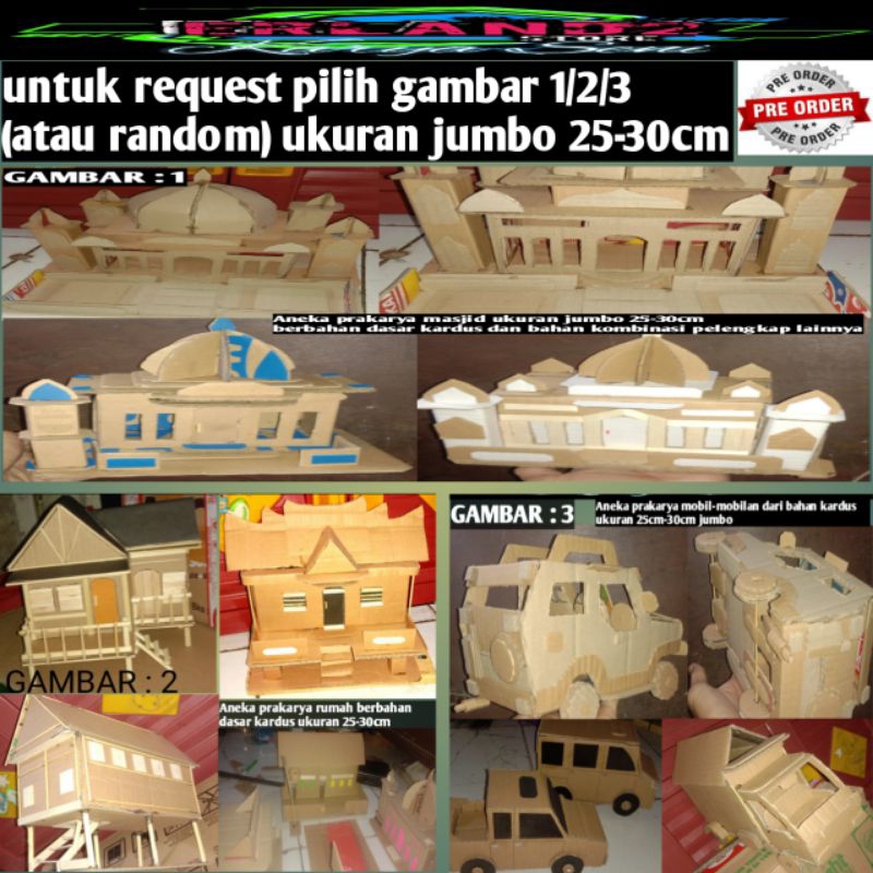 

prakarya dari kardus request ukuran jumbo