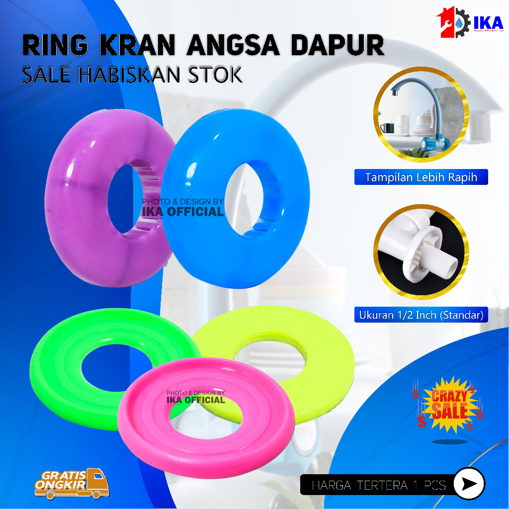 Ring kran tutup kran smua merk ring untuk kran biar rapi / ANTI KARAT HIGH QUALITY /TUTUP KRAN DI TEMBOK