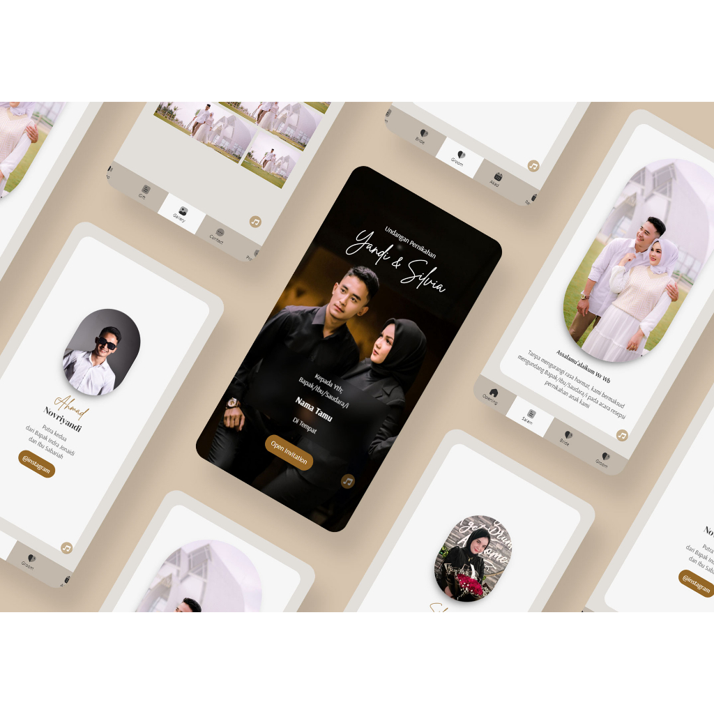 Undangan Digital Website Pernikahan Tema Adat