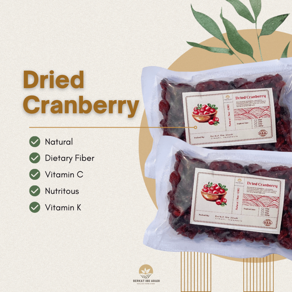 

Dried Cranberry 500gr / Cranberries Kering 500gram