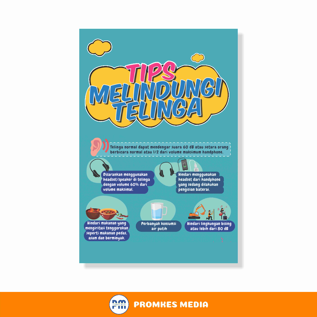 

Poster Kesehatan, Menjaga Kesehatan Telinga