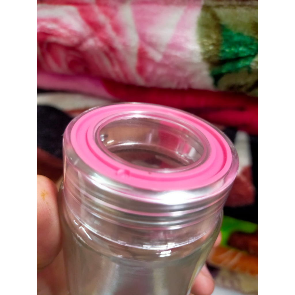 Botol Kaca Slim Bening Beling 400ML Tumbler Glass Termos Air Panas Dingin Souvenir Nikah