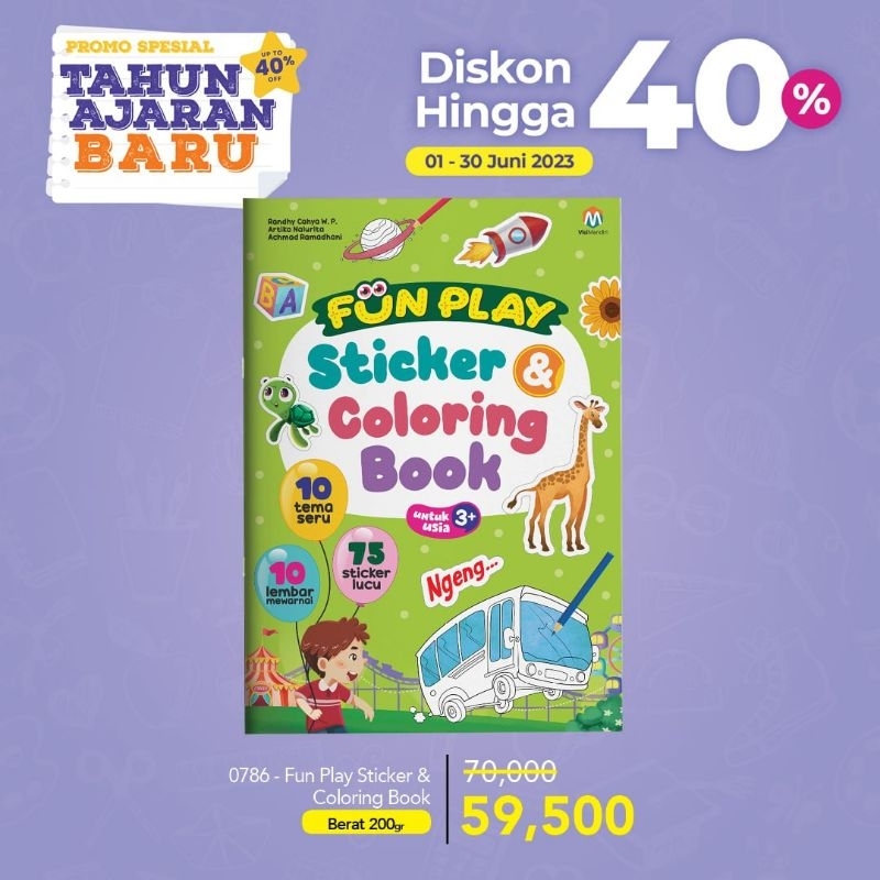 Fun Play Sticker & Coloring Book
