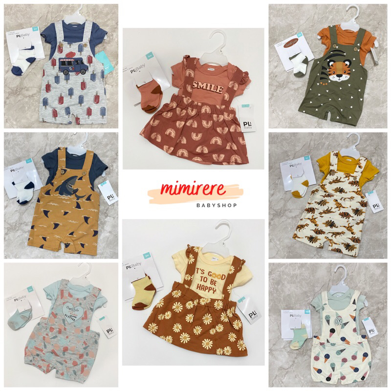 PL Baby Overall Boy Girl | Baju Monyet Bayi | Baju Gantung Bayi