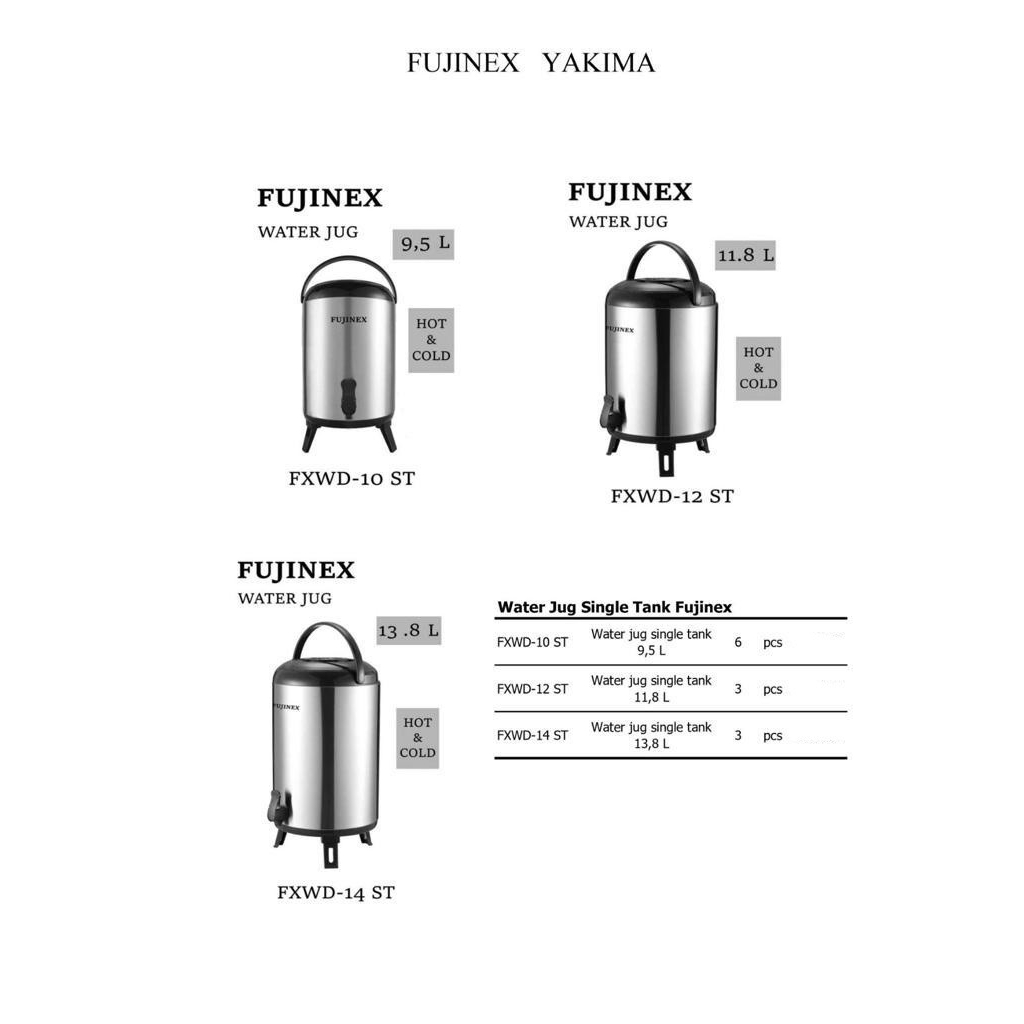 Fujinex Water Tank Dispenser Air 11.8 Liter - 12ST Stainless