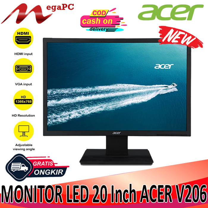 Monitor LED 20 Inch ACER V206 HDMI VGA