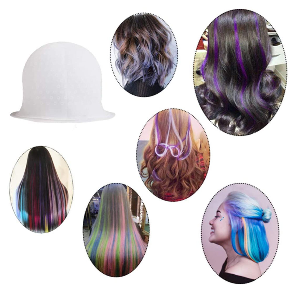 MAANGE Pewarna Rambut Topi Pewarna Rambut dengan Kait Wanita Gadis Pewarna Rambut Silikon High Gloss Cap Reusable High Gloss Hair Cap 1465