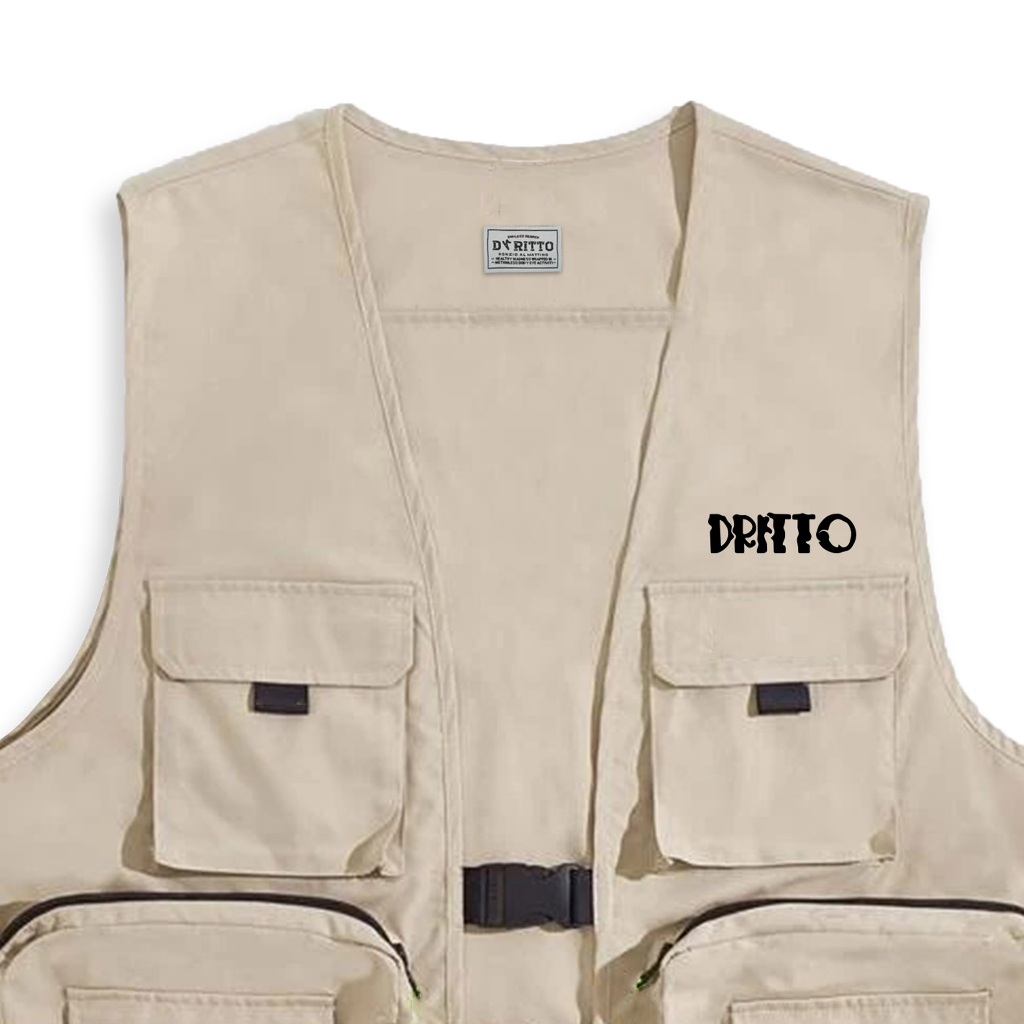 Dritto Vest - Rompi &quot;CORATO&quot; Vest Unisex - Cream