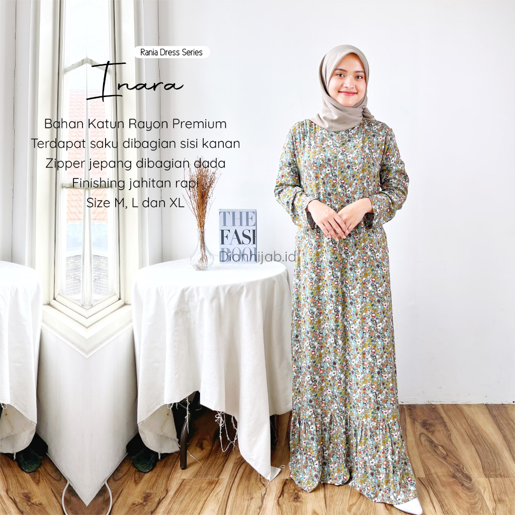 Gamis Dewasa Homey Dress Rania Series By Dianhijab.id - Bahan Rayon Viscose Premium Gamis Dewasa Luxury Gamis Pengajian Adem Nyaman Dipakai - Bisa COD