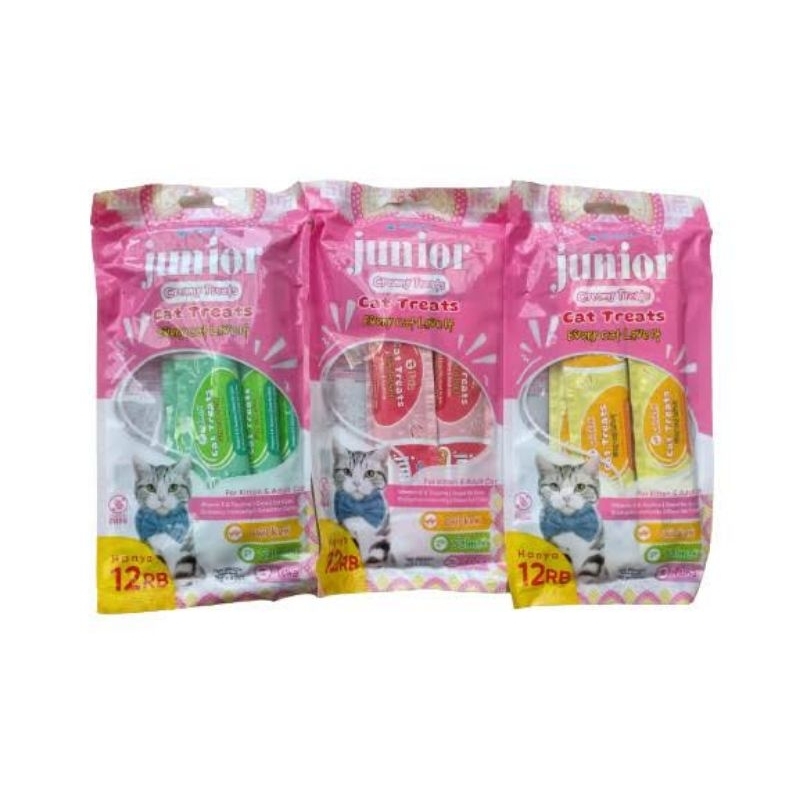 Snack Kucing JUNIOR Creamy Treats 4x15gr.