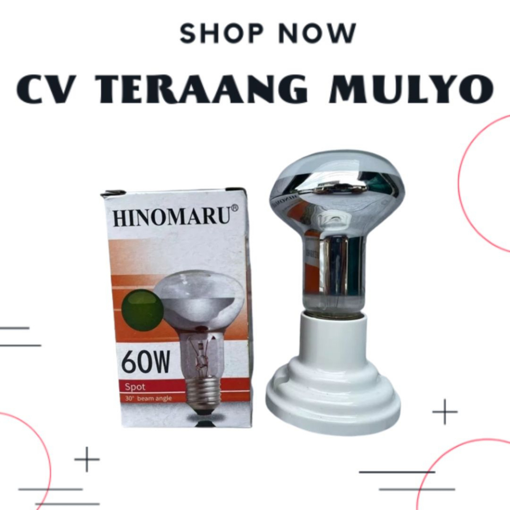 Lampu Spot / Reflective light bulb 60 Watt Kuning / Warm White Hinomaru