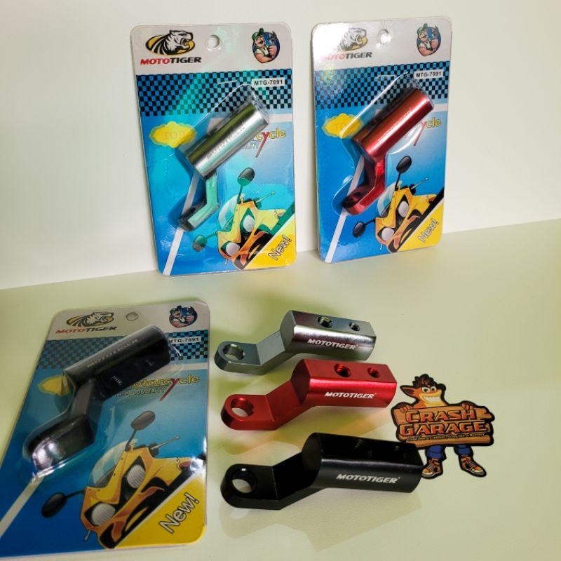 Breket Bracket Spion Motor Mototiger Motowolf Original Alumunium Alloy Dudukan  Holder Hp Lampu Tembak