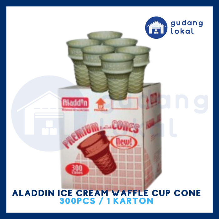 

Aladdin Ice Cream Wafer Es Krim Cone 300 Pcs