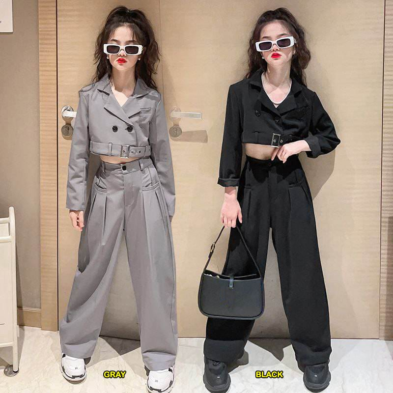 Setelan Blazer Modern Anak Perempuan Korean Style Fashionble