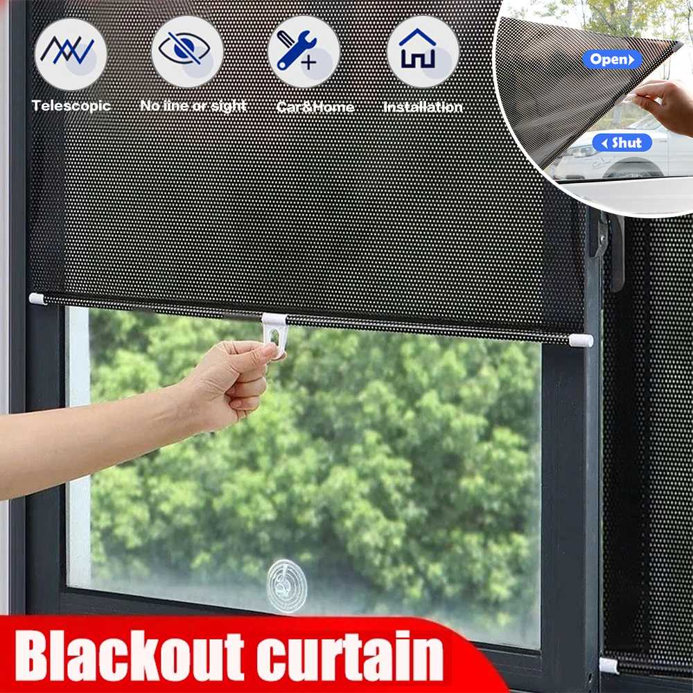 Tirai Penahan Sinar Matahari Roller Blind Curtain 50x125cm Gordern Pelindung Paparan Sinar UV Berkualitas