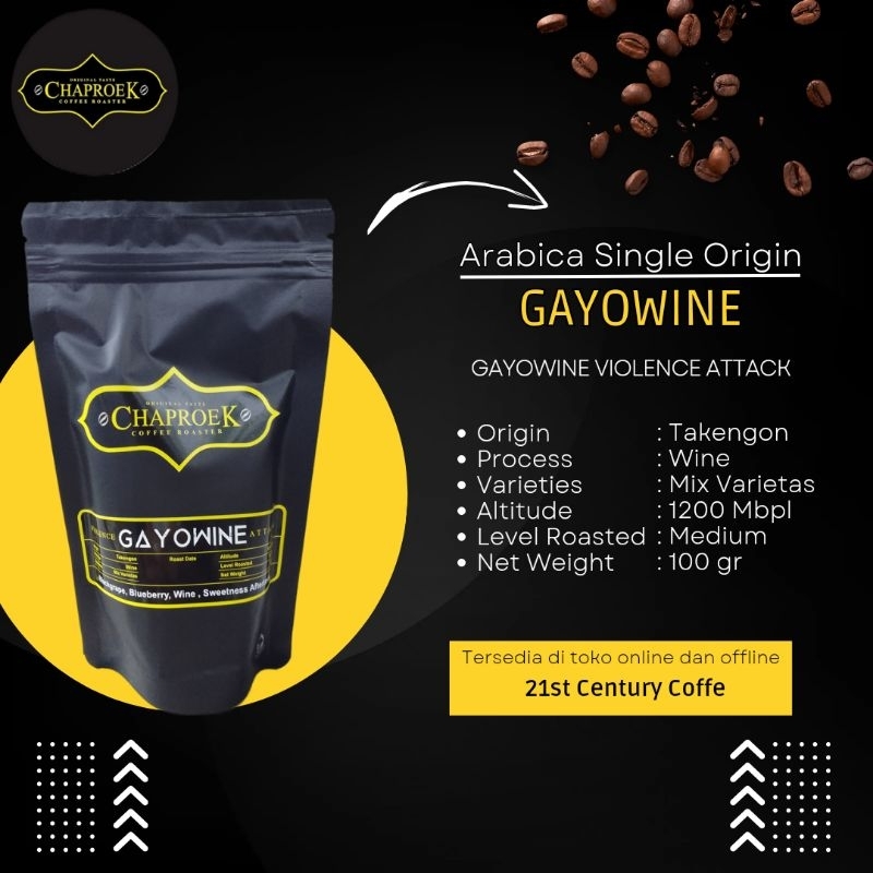 

Kopi Arabika Gayo Wine | Biji Kopi Single Origin Arabica 100gr