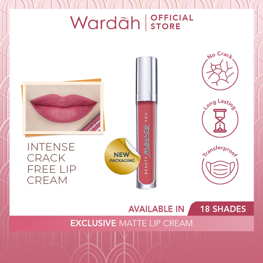 ARJUNA Wardah Matte Lip Cream - Lushlip Liquid Lip Cream - Warna Intense dan Tahan Lama - Matte Finish