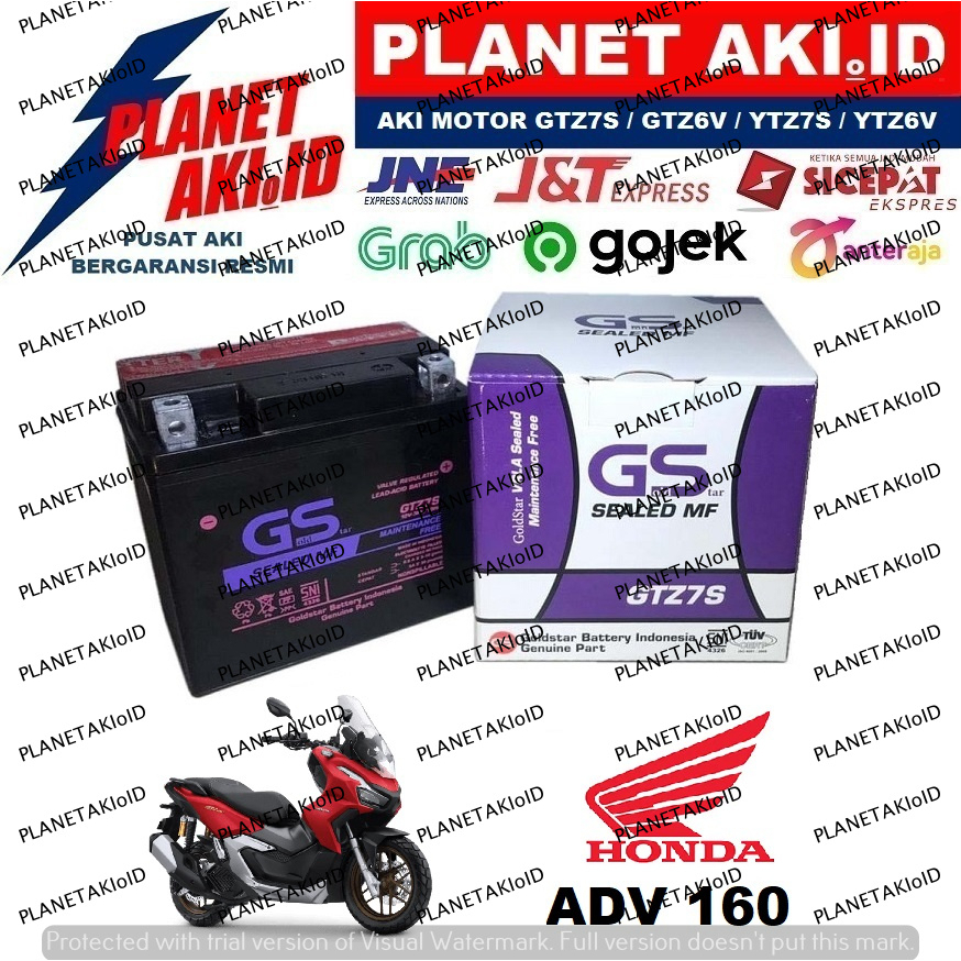 Aki Motor Honda ADV 160 GTZ7S Accu Kering MF