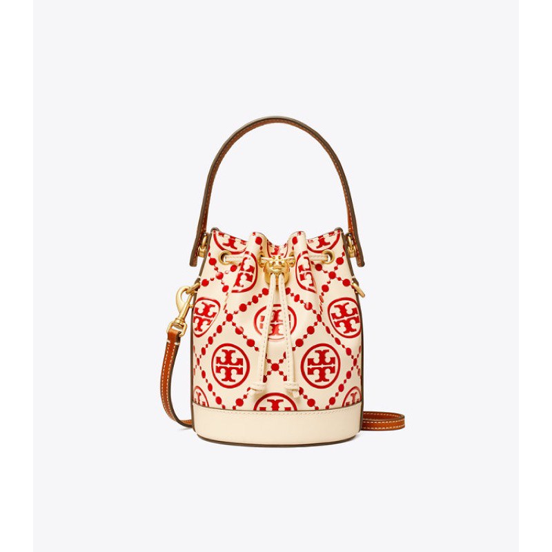 Tory Burch T Monogram Mini Bucket Bag TB 88178