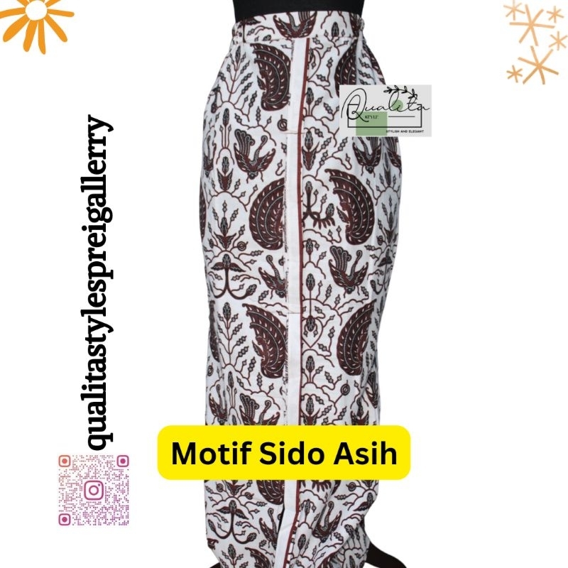 Jarik bawahan wiru instan motif Sido Asih