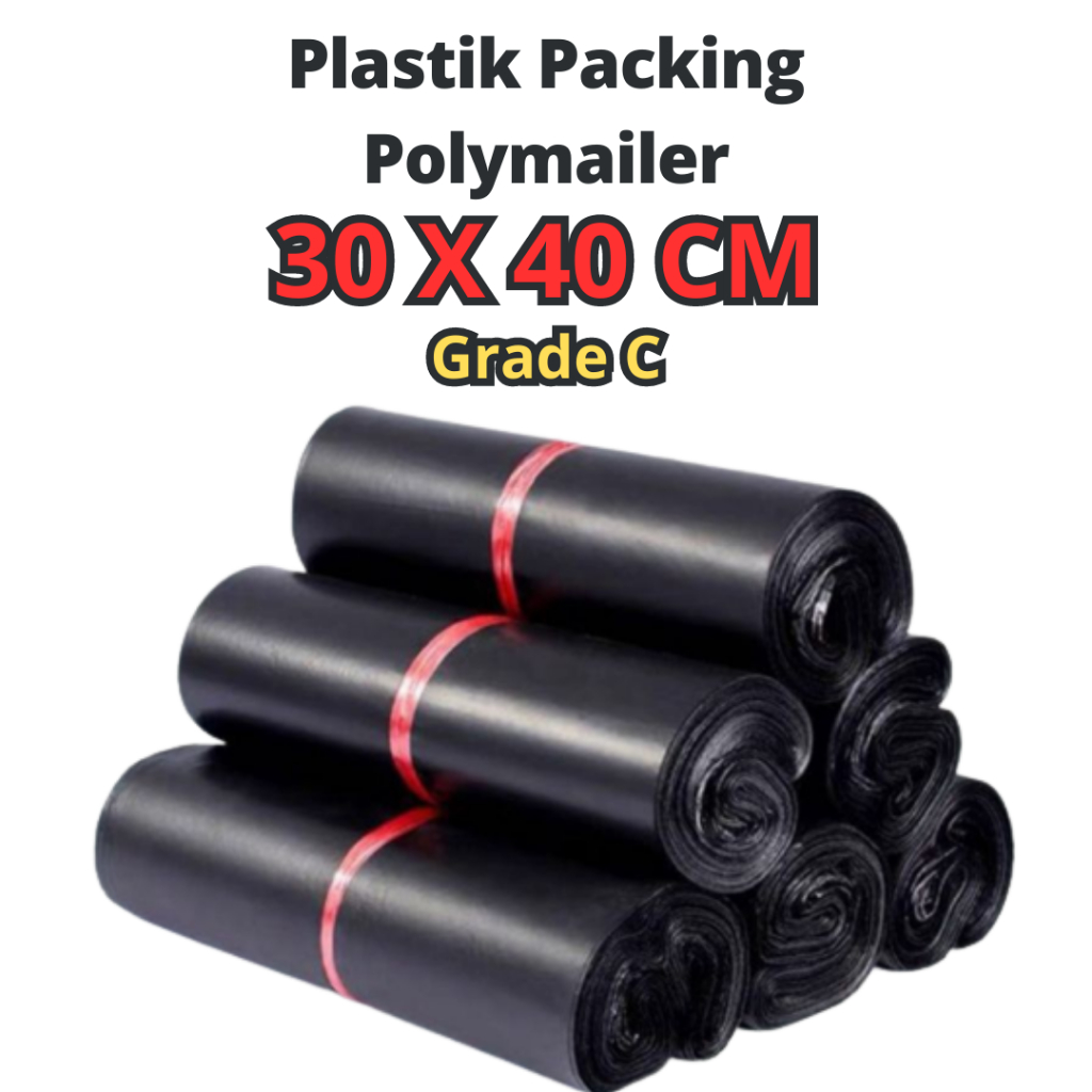 

Polimer LDPE Kantong Paket Onlineshop Packing Polymailer Hitam Plastik Olshop Ekonomis 30x40cm Tebal Bisa COD Instan