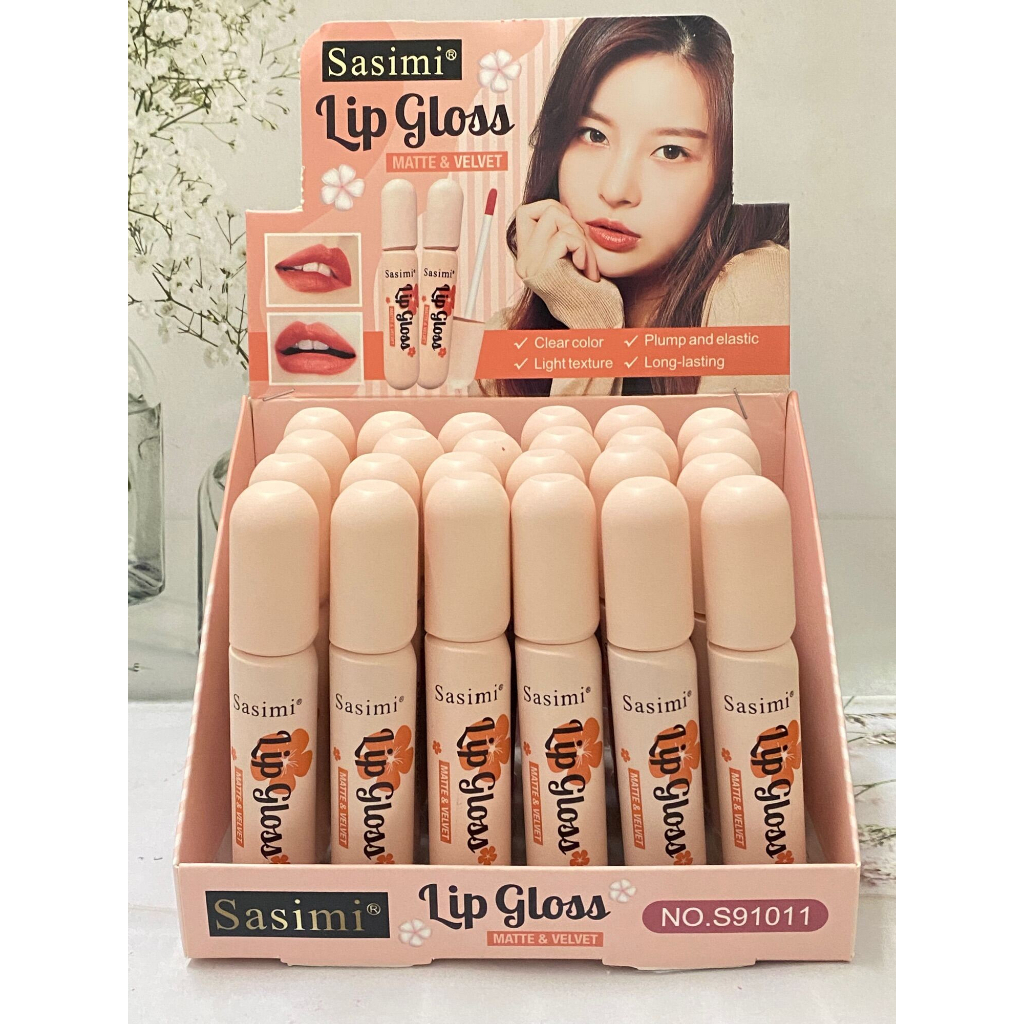 Lipgloss Sasimi Velvet &amp; Matte Waterproof / Lip gloss Sasimi Velvet