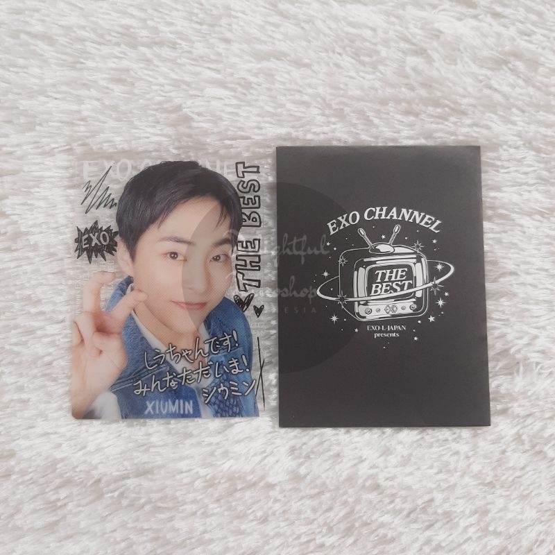 (READY STOCK) EXO CHANNEL JAPAN THE BEST CLEAR CARD XIUMIN KIM MINSEOK PHOTOCARD PC