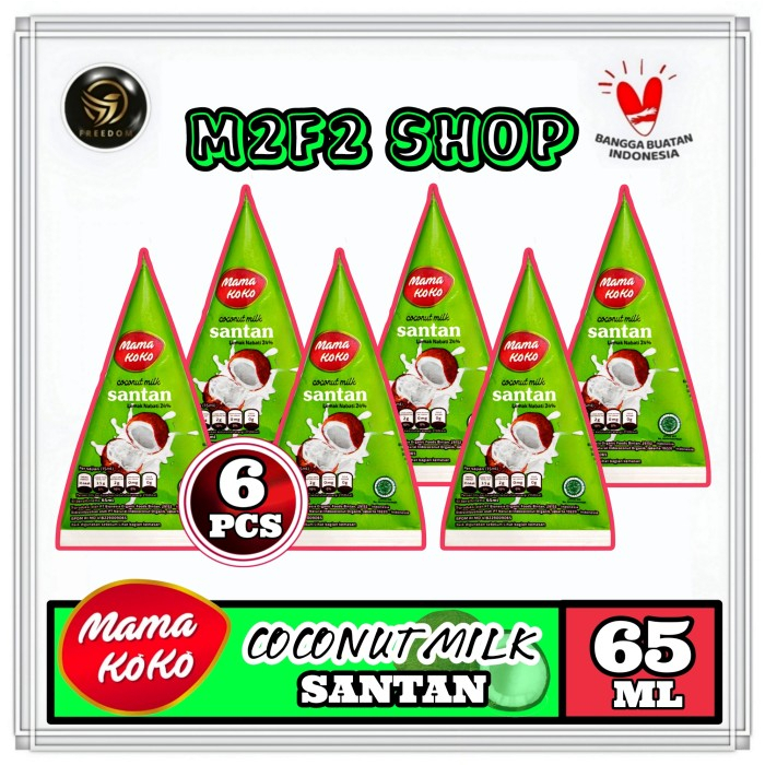 

Mama Koko Santan Kelapa Asli | Coconut Milk Original - 65 ml (Kemasan 6 Pcs)