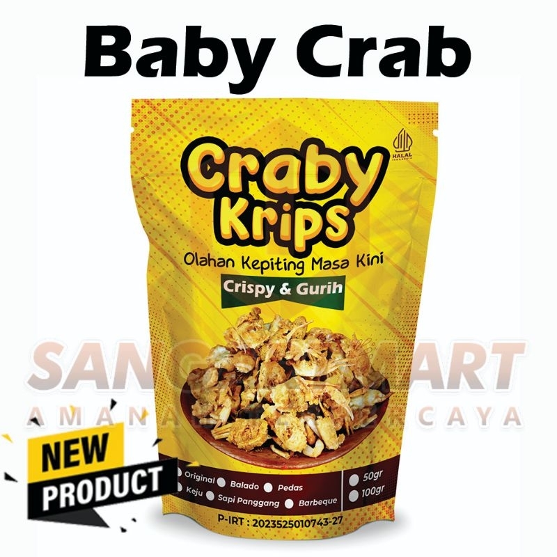 

50gr Baby Crab, Kepiting Crispy, Craby crips, keripik baby crab ukuran