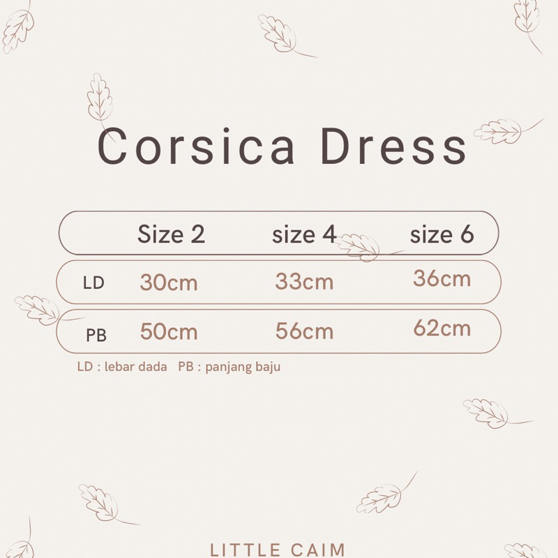 LITTLECAIM - CORSICA DRESS | dress anak perempuan