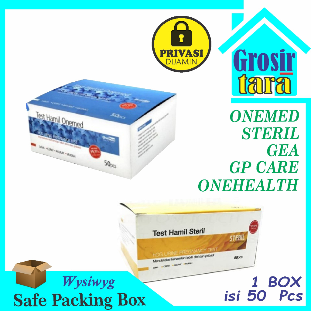 Alat Tes Test Kehamilan Hamil BOX isi 50 pcs ONEHEALTH Test Pack