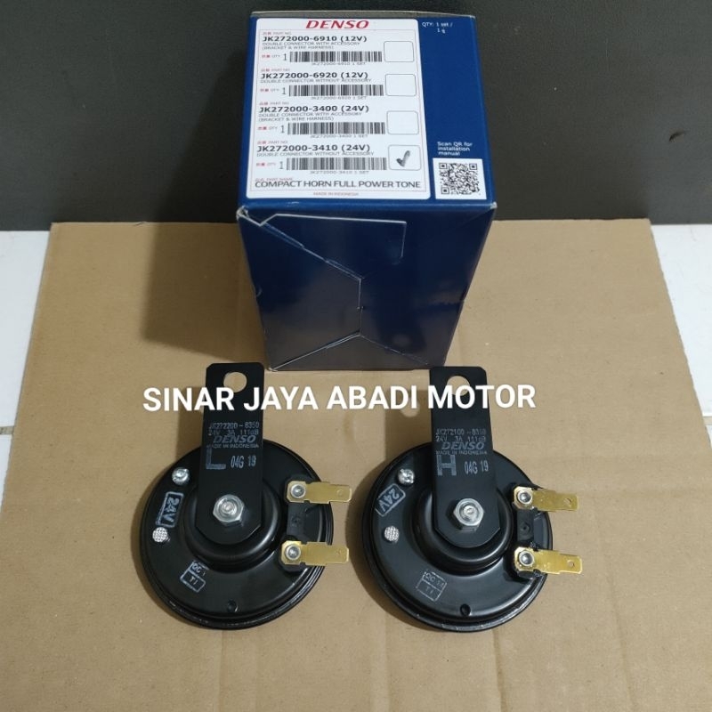 COMPACT HORN FULL POWER TONE DENSO24 VOLT JK272000-3410 KLAKSON 1 SET
