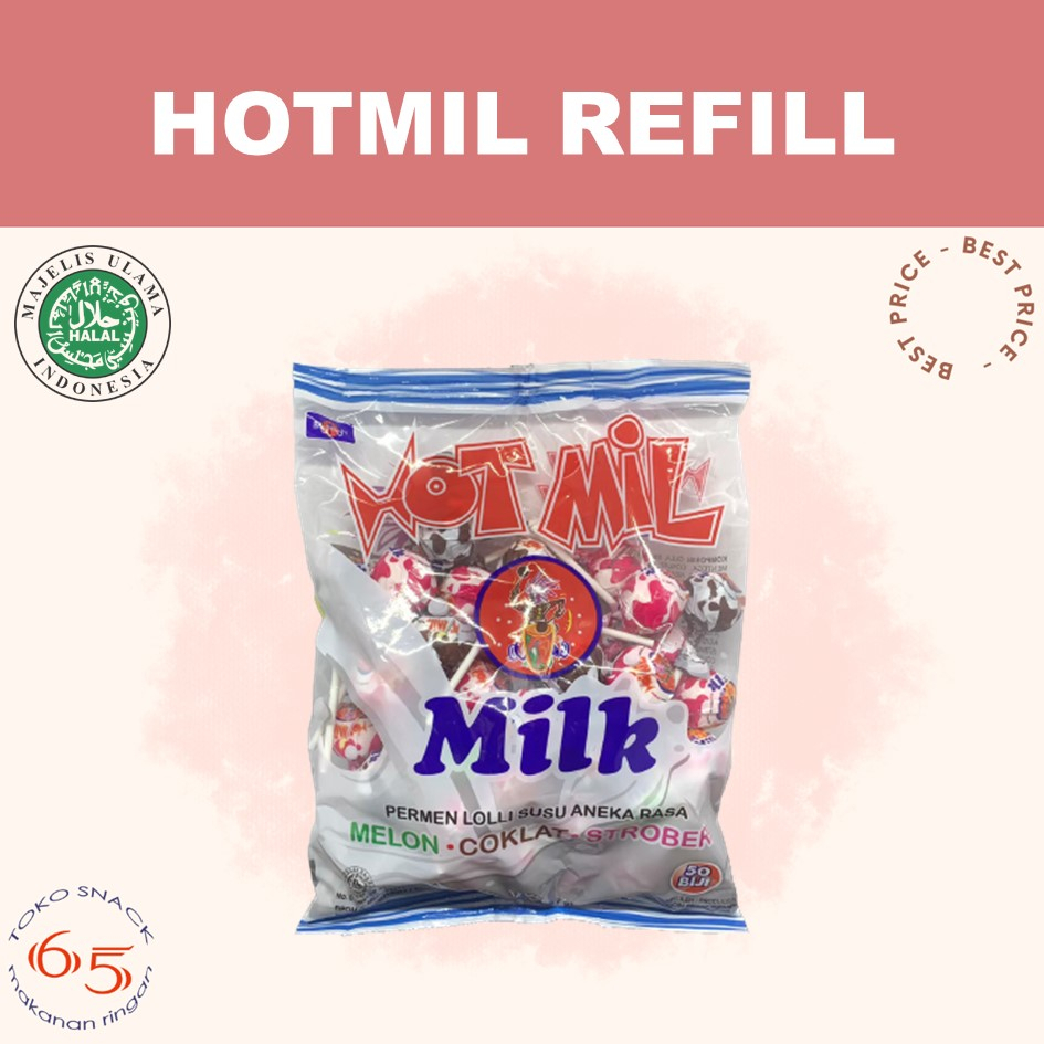 

Hotmilk Refill. Permen lolipop. PAK