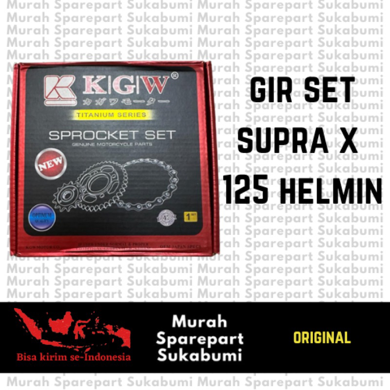 gear set gir set gir paket SUPRA X 125 HELM IN KAGAWA