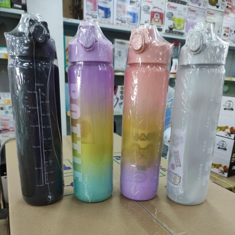 Botol Minum Plastik 1000 ml / Botol HX-770 1 Liter - Motif Random