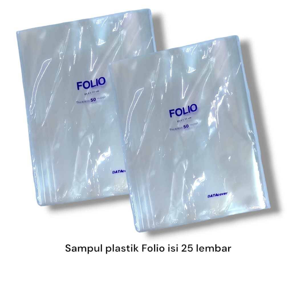 

SAMPUL PLASTIK OPP TEBAL 50 MICRON FOLIO ISI 25 LEMBAR